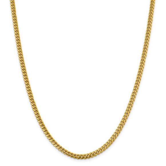 4.25mm 14K Yellow Gold Solid Miami Cuban (Curb) Chain Necklace, 22 In - Picture 2 of 7